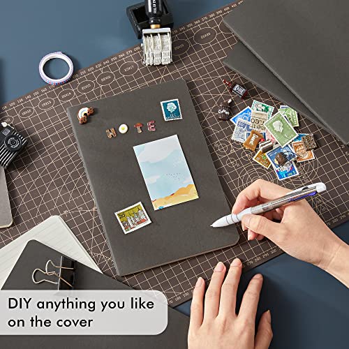 feela 36 Pack Soft Cover Journal Bulk, Lined Blank Travel Journal for Women Men Writing, Notebooks College Ruled for Work, Note Taking Notebook School Business Supplies, 8.2” x 5.5”, A5, Gray - color: 36 Gray