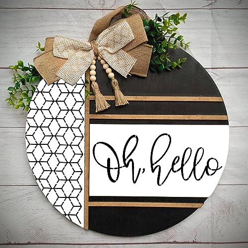 Welcome Stencils for Painting on Wood 12" Stencils for Crafts Reusable | Welcome Stencil for Wood Sign Hello Templates for Door Hanger - style: Daily 13p