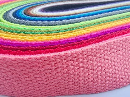 1 Inch Cotton Webbing 10 Yards Cotton Strap for Tote Canvas Bags Crafts Sewing (2017 Moss Green) - color: 2017 Moss Green