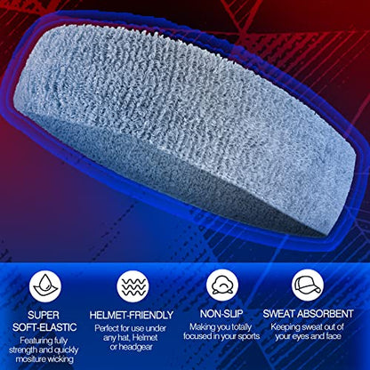 Sweatbands Sports Headband for Men & Women, Moisture Wicking Hairband Athletic Towel Headbands Cotton Head Sweat Bands for Running, Cycling, Yoga, Spa - color: D-12PCS-MIX