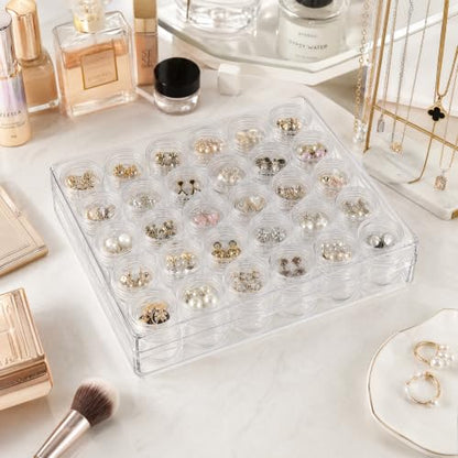 30 Grids Diamond Painting Storage Containers, Portable Bead Art Organizer Case with Lids for Crafts, Jewelry DIY - size: 6.3 X 5.3 X 1.4inch