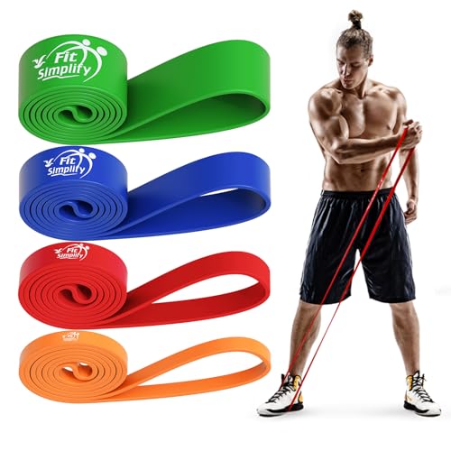 Fit Simplify Pull Up Assist Resistance Bands for Fitness, Physical Therapy, Stretching, Mobility and Exercise - color: Assorted