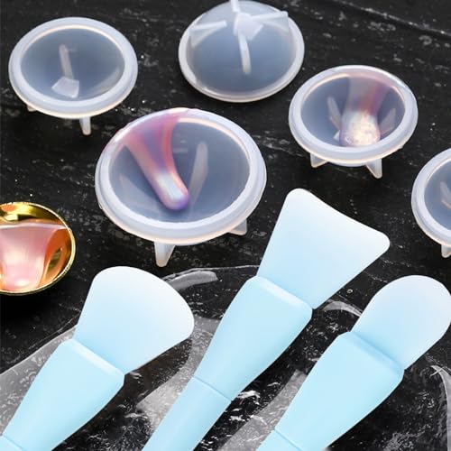 WANDIC Blue Silicone Sealing Wax Stamp Cleaning Tools Mixing Scrapers Spoon Silicone Cleaning Tools for Sealing Wax Stamp - color: Blue