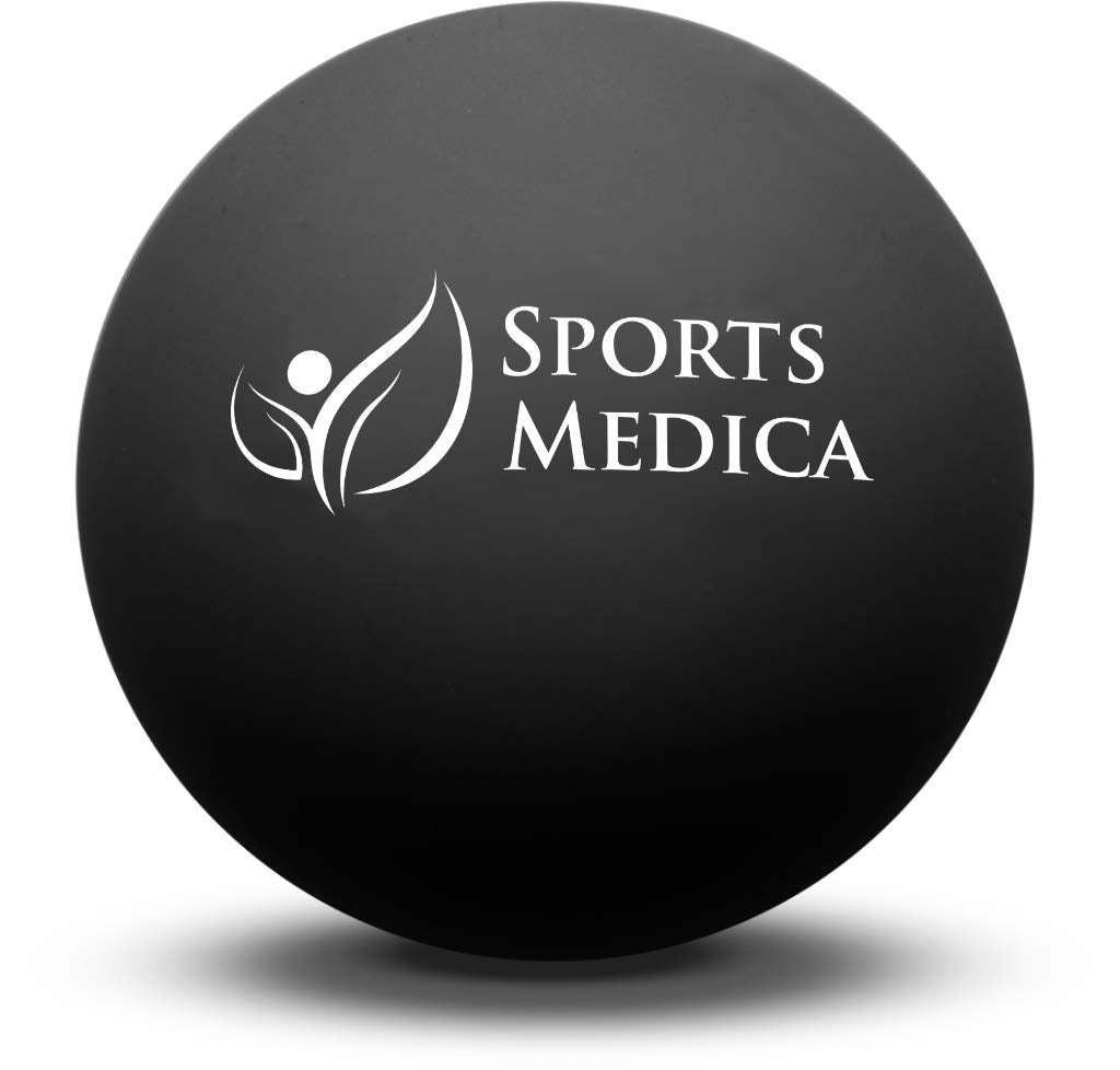 Lacrosse Ball for Myofascial Release, Trigger Point Massage Therapy - color: Black Lacrosse Ball