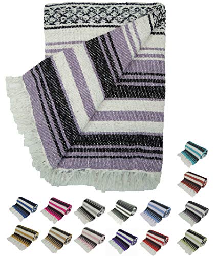 Kakaos Traditional Yoga Blanket. (Light Purple) - color: Light Purple