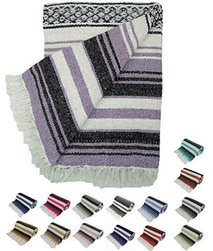 Kakaos Traditional Yoga Blanket. (Light Purple) - color: Light Purple
