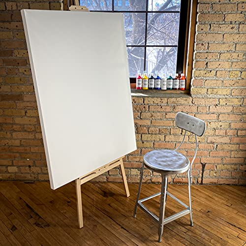 milo Stretched Artist Canvas, 36x48 inch, 2 Pack, 3/4” inch Profile | 15 oz Gesso Primed Large Canvases, Studio Wrapped, Blank White Cotton, Ready-to-Paint Art Supplies for Acrylic, Oil, Tempera