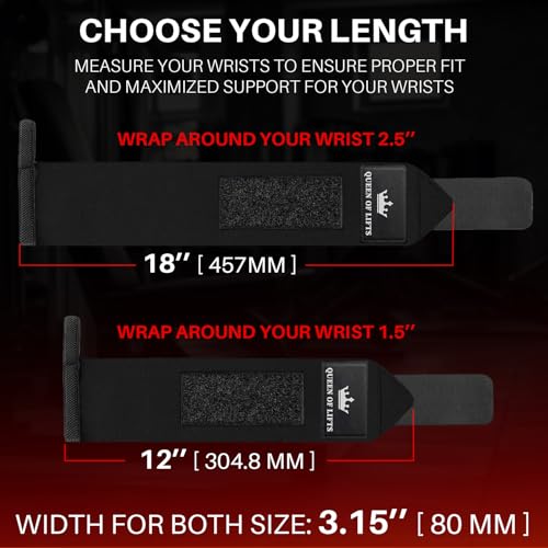 TECEUM Elastic Cotton Weightlifting Wrist Wraps with Thumb Loops, 1 Pair - color: Black, style: 18" – Beast Mode