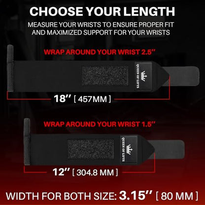 TECEUM Elastic Cotton Weightlifting Wrist Wraps with Thumb Loops, 1 Pair - color: Black, style: 12" – Beast Mode