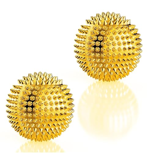 Magnet Balls - Hand & Foot Massage Ball, Spiky Massage Orb, 3.2cm Gold - size: 3.2 cm