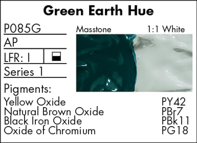 Grumbacher Pre-Tested Oil Paint, 37ml/1.25 Ounce, Green Earth (Terre Verte) (P085G) - color: Green Earth (Terre Verte)