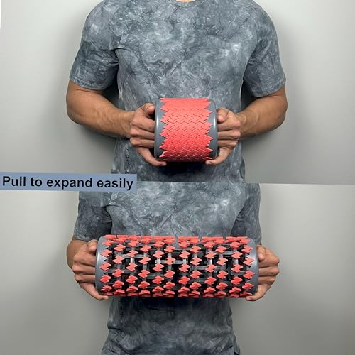Collapsible Foam Roller for Exercise and Recovery (13 Inches), Easily Portable at 5.5 inches (Pink) - color: Pink