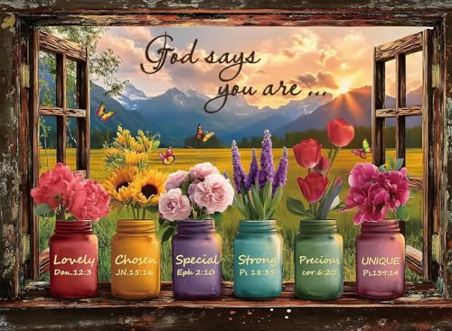 Scenery and Flowers Paint by Numbers Kit for Adults Canvas, Frameworkless | Easy Adult Paint by Number Kits on Canvas DIY Scenery Flowers Painting for Beginners Art by Numbers for Home Wall Decor Gift - color: YH03221