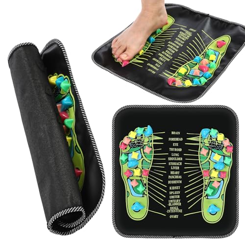 TrelaCo Foot Acupressure Massage Mat with Stones, 13.78 x 13.78 Inches - size: 13.78 x 13.78 Inch