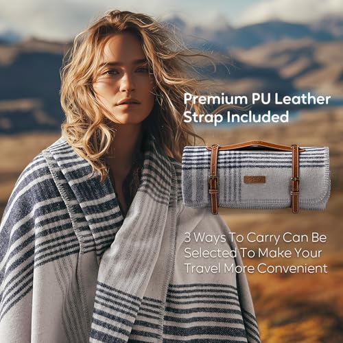 Molithe 100% Wool Blanket, 62" x 86", Warm, Thick, Military, Camping Gear - color: Cloud Gray