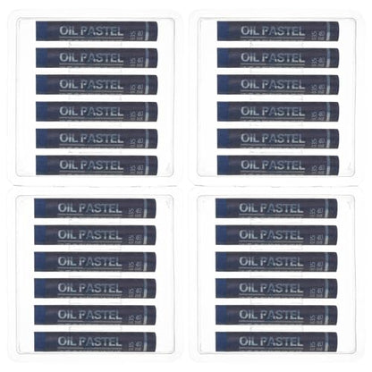 PATIKIL Blue Oil Pastels, 24Pcs Soft Oil Crayons Creamy Pastels Stick Art Supplies for Art Painting Drawing Blending Graffiti for Drawing Beginners Artists - color: Blue