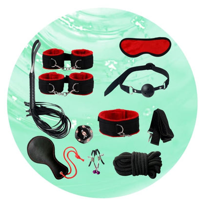 10-Piece Nylon Yoga Endurance Kit, Stylish Stretch Band, Complete Small Tools, Stamina Building, Mutual Training Home Fitness Combo (Red)+Y15 - color: ( Red )