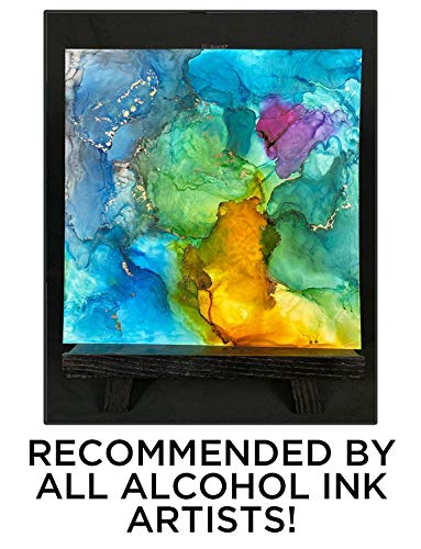 NARA Alcohol Ink Paper | White | 12 inches x 12 inches (12”x12”) | 275 microns/200 GSM | Medium Paper | 10 Sheets | Paper for Alcohol Ink Art Painting | 100% Stain-Free