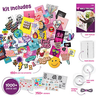 Wall Collage Kit for Teen & Tween Girls - Teens Creative Crafts Kits | Arts Craft Gift Ideas for Age 11, 12,13, 14, 15, 16 Year Old Girl - Birthday Gifts for Teenage Bedroom Decor