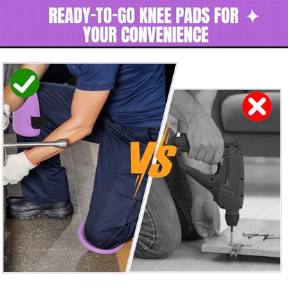 WinnerWhy Garden Knee Pads for Women Men Foam Knee Pads for Work, Purple - color: Purple