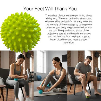321 STRONG 5-in-1 Massage Set, Complete Mobility Kit for Workout Recovery - color: Bright Lime