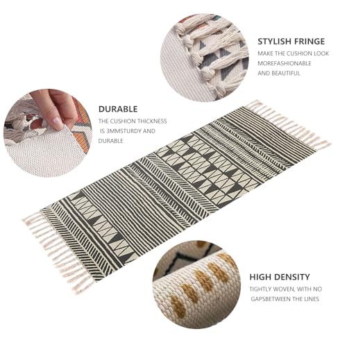 nuveti Cotton Yoga Mat - Absorbent, Grippy Tight Weave, Ashtanga & Hot Yoga Rug, Helps with Slippery Hands & Feet - color: BanMa