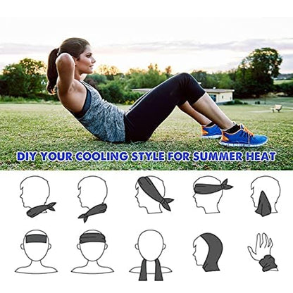 4 Pack Cooling Towels (40"x12") - Instant Cooling Reusable Microfiber Towels for Sports, Gym, Camping, Yoga, Fitness & More - color: 4 Packs Gray
