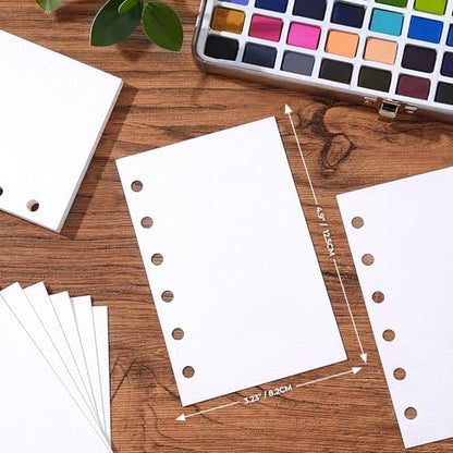 Fuumuui Watercolor Sketchbook Paper Refill - 20 Sheets 140 LB (300 GSM) Cold Pressed, Acid-Free Cotton Paper for Painting, Drawing, Art Journaling, Sketchbook As Travel Notebook - 3.23 x 4.9 inches - size: 2.23 x 4.9 inches