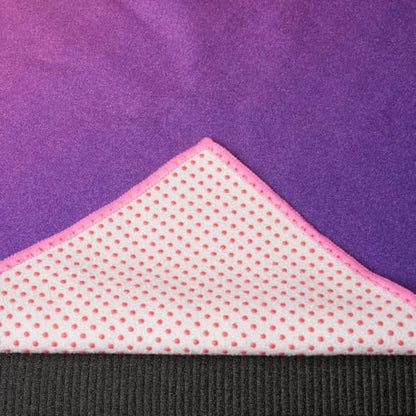 Eunzel Hot Yoga Mat Towel with Grip Dots, Printed Design 72" x 24" - color: Velvet Dusk
