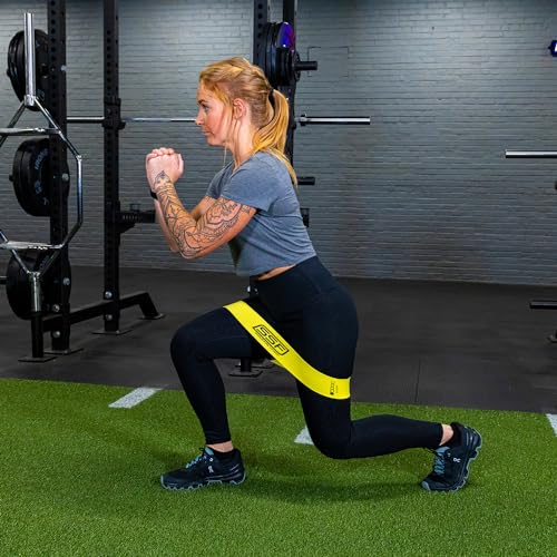 Serious Steel Fitness 패브릭 미니 루프 미끄럼 방지 저항 밴드 세트 | 워밍업, 물리 치료, 둔근 훈련, 속도 및 민첩성 운동 밴드 - color: 레벨 1 - X-라이트 (옐로우)