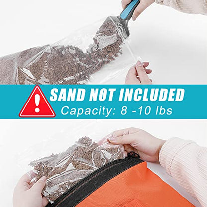 VISEMAN 4PCS Sports Net Sandbags, Weighted Anchor Bags for Baseball & Golf Nets,Soccer Goals, Hockey Nets - style: Orange×4PCS