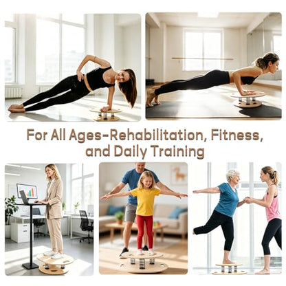 Balance Board & Wobble Board with Spring System,Proprioception Trainer for Physical Therapy,Rehabilitation, Posture & Coordination,Balance Board for Adults,Seniors & Kids