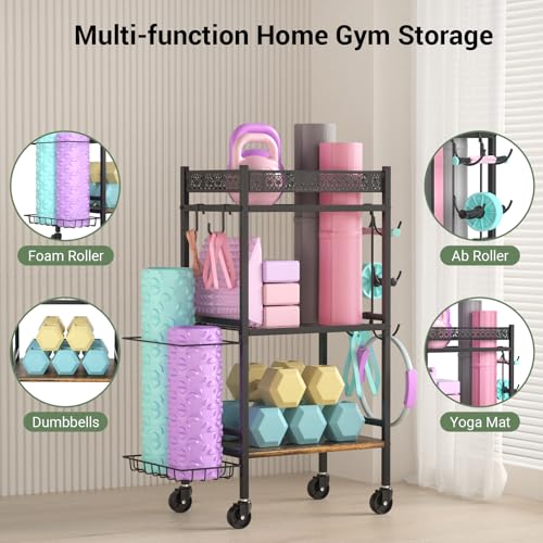 Yoga Mat Storage Racks, Home Gym Organizer, Gym Equipment Storage
