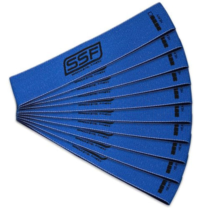 Serious Steel Fitness 패브릭 미니 루프 미끄럼 방지 저항 밴드 세트 | 워밍업, 물리 치료, 둔근 훈련, 속도 및 민첩성 운동 밴드 - color: 레벨 4 - 헤비 (블루)