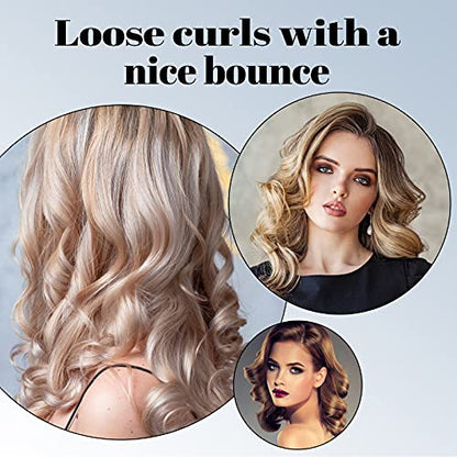 Jumbo Foam Sponge Hair Roller Soft Sleeping rollers Curvy Wavy Hairstyle Curling Hair Styling Tools 24 Pieces Use For Long Hair Short Hair Ladies And Children 2"X2.75"(blue) - color: Blue