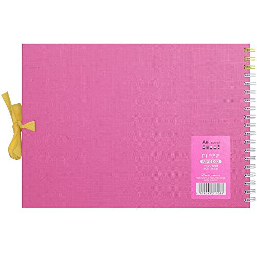 Maruman S311-08 Sketchbook Art Spiral F1 Thick Drawing Paper, 24 Sheets, Pink - color: Pink, size: F1 (5.83" x 8.27")