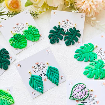 Leaf Shape Polymer Clay Cutters Set – Molds and Clay Cutters for Polymer Clay, Botanical Clay Earring Tools - color: B color