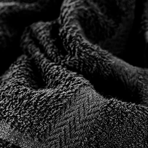 SIMPLI-MAGIC 79178 Cotton Hand Towels, 16"x27", Black, Not Bleach Proof, 12 Count - color: Charcoal, size: 16 in x 27 in