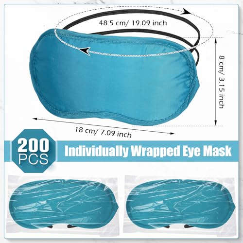 Tarpop 200 Pcs Eye Masks Adjustable Sleeping Mask, Lake Blue - color: Lake Blue