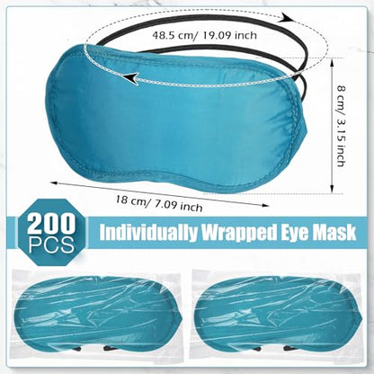 Tarpop 200 Pcs Eye Masks Adjustable Sleeping Mask, Lake Blue - color: Lake Blue