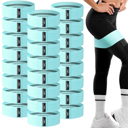 24 Pcs Fabric Resistance Bands for Working Out Strength Exercise Bands for Women Men Resistance Loop for Legs and Butt, Yoga, Pilates, Rehab, Fitness and Home - color: Green, style: Light Resistance
