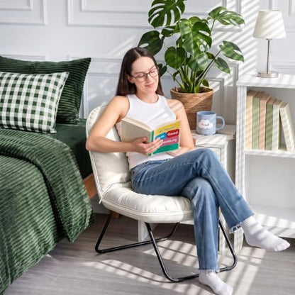ZonLi Adjustable Floor Chair with Back Support - color: Beige