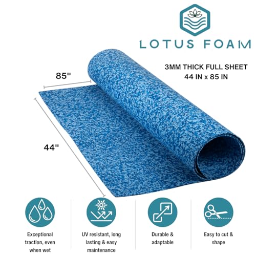 LotusFoam EVA Foam Sheet 3mm – 44"x 85" Craft Foam for Cosplay, Costumes & DIY, High Density 130 kg/m3, Heat Shapeable, Paintable, 35 Colors(Aqua Camo) - Aqua Camo - color: Aqua Camo