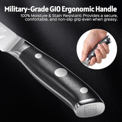 PAUDIN Brisket Knife, 12 Inch Dishwasher Safe Carving Slicing Knife for Meat, Razor Sharp German 1.4116 Steel Smoked Meat Cutter with Non-Slip Ergonomic G10 Handle & Gift Box, Perfect Gifts for Men - color: Brisket Knife - 12 inch