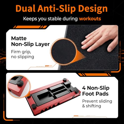 Slant Board for Calf Stretching, Steel Squat Wedge for Home Gym