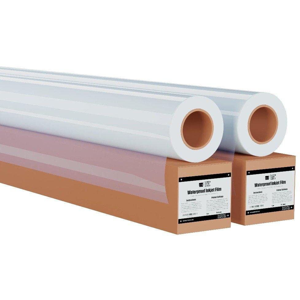 Screen Print Direct® Waterproof Inkjet Film Roll 3" Core (13" x 100') | 5 Mil Transparency Film for Silk Screen Printing, Waterproof Inkjet Film Rolls for Screen Printers (13" x 100') - size: 13 x 100 roll - 3" core