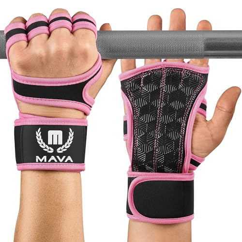 Mava Sports Weight Lifting Gloves with Wrist Support, Work Out Gloves, Gym Gloves - Great for Cross Training, Pull Ups, Calisthenics and Gym, Workout Gloves for Men & Women - color: Pink, size: X-Small