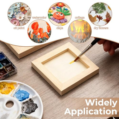 FSWCCK 15 Pack 5 x 5 inch Wood Panel Boards, Unfinished Wood Canvas Panels for Crafts, Painting Canvas, DIY Art Projects, Pouring, Arts Use with Oils, Acrylics - size: 5"X 5" 15 Pack