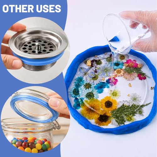 Silicone Putty, 1LB Flexible Silicone Mold Making Kit, Non-Toxic, Easy 1:1 Mixing Ratio, Fast Cured & Reusable Molding Compound for Resin, Soap, Wax, Jewelry Making