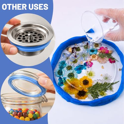 Silicone Putty, 1LB Flexible Silicone Mold Making Kit, Non-Toxic, Easy 1:1 Mixing Ratio, Fast Cured & Reusable Molding Compound for Resin, Soap, Wax, Jewelry Making